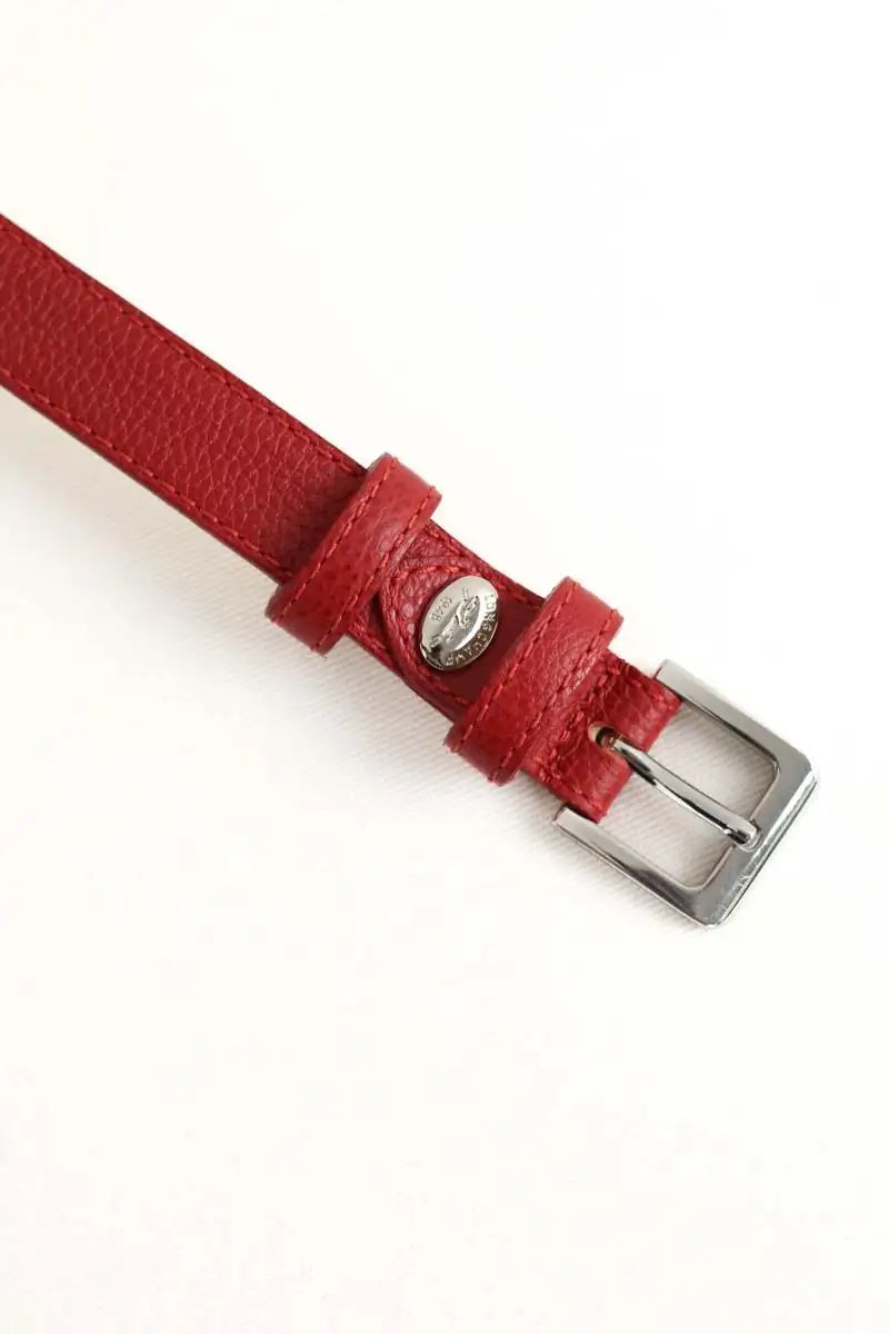 Ceinture en cuir Longchamp Rouge en Cuir