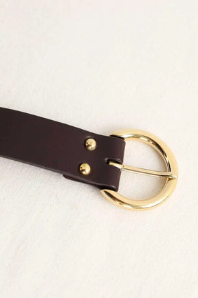 Ceinture en cuir Maje Bordeaux en Cuir