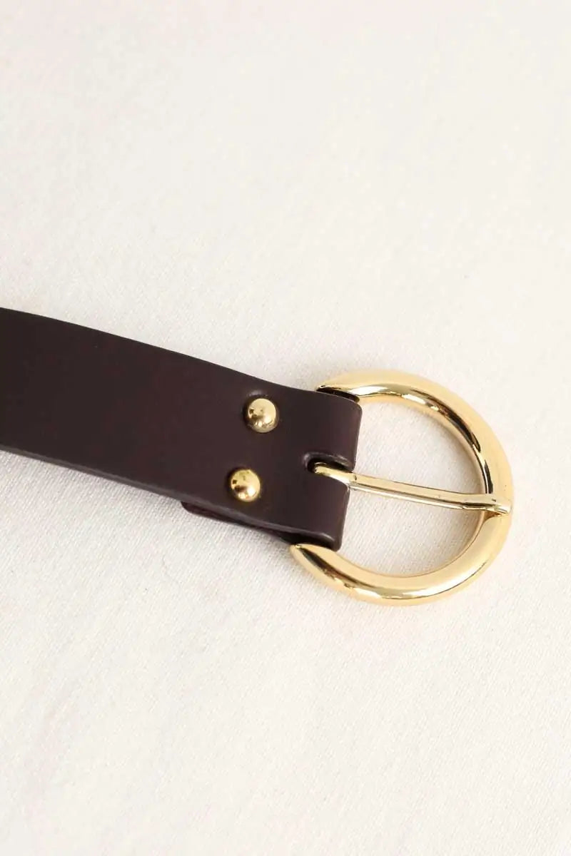 Ceinture en cuir Maje Bordeaux en Cuir