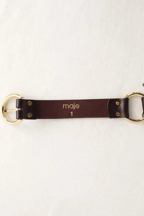 Ceinture en cuir Maje Bordeaux en Cuir