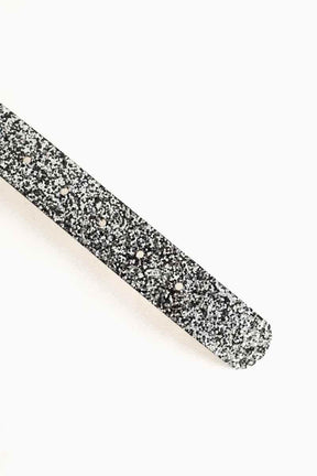 Ceinture en cuir Maje Gris en Paillettes