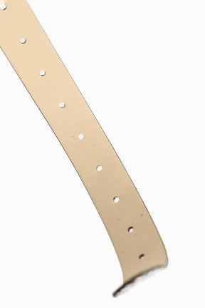 Ceinture en cuir Maje Gris en Paillettes