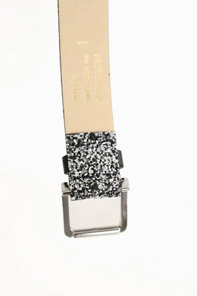 Ceinture en cuir Maje Gris en Paillettes