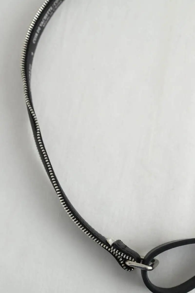 Ceinture en cuir Maje Noir en Coton