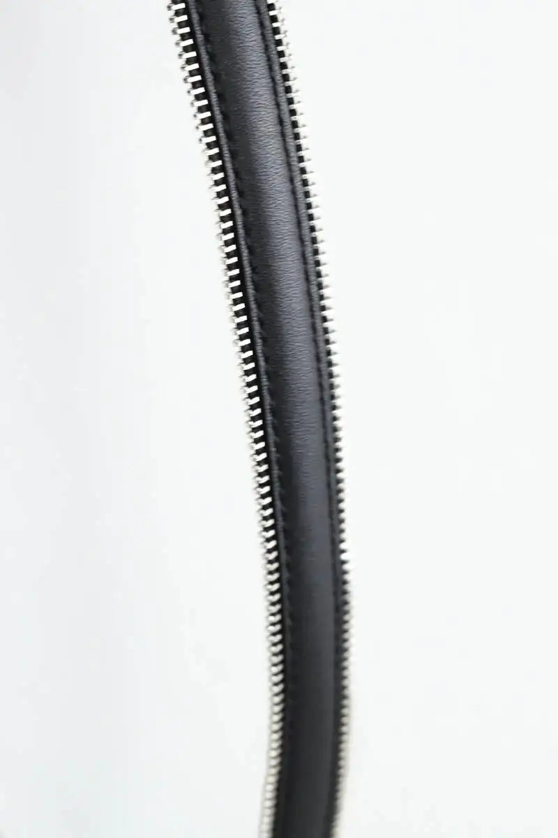 Ceinture en cuir Maje Noir en Coton