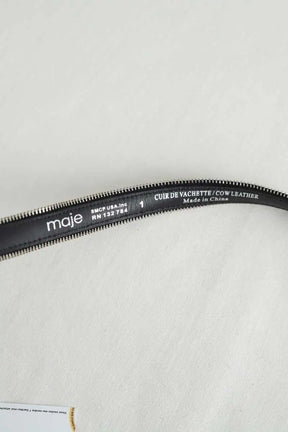 Ceinture en cuir Maje Noir en Coton
