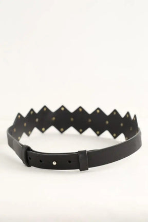 Ceinture en cuir Maje Noir en Cuir