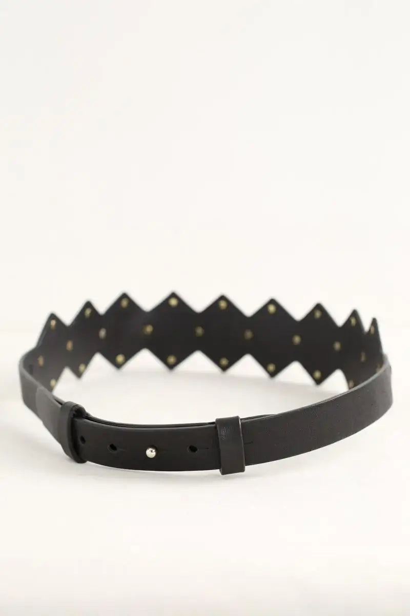 Ceinture en cuir Maje Noir en Cuir