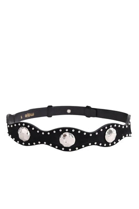 Ceinture en cuir Maje Noir en Cuir, taille S - Seconde Main