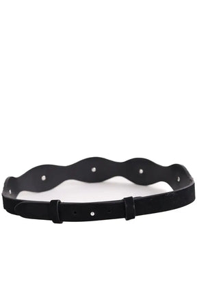 Ceinture en cuir Maje Noir en Cuir