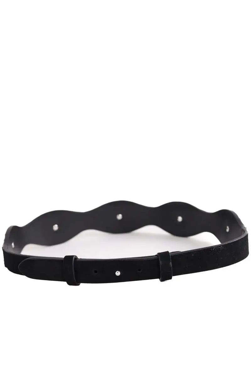 Ceinture en cuir Maje Noir en Cuir