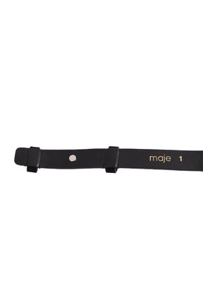 Ceinture en cuir Maje Noir en Cuir