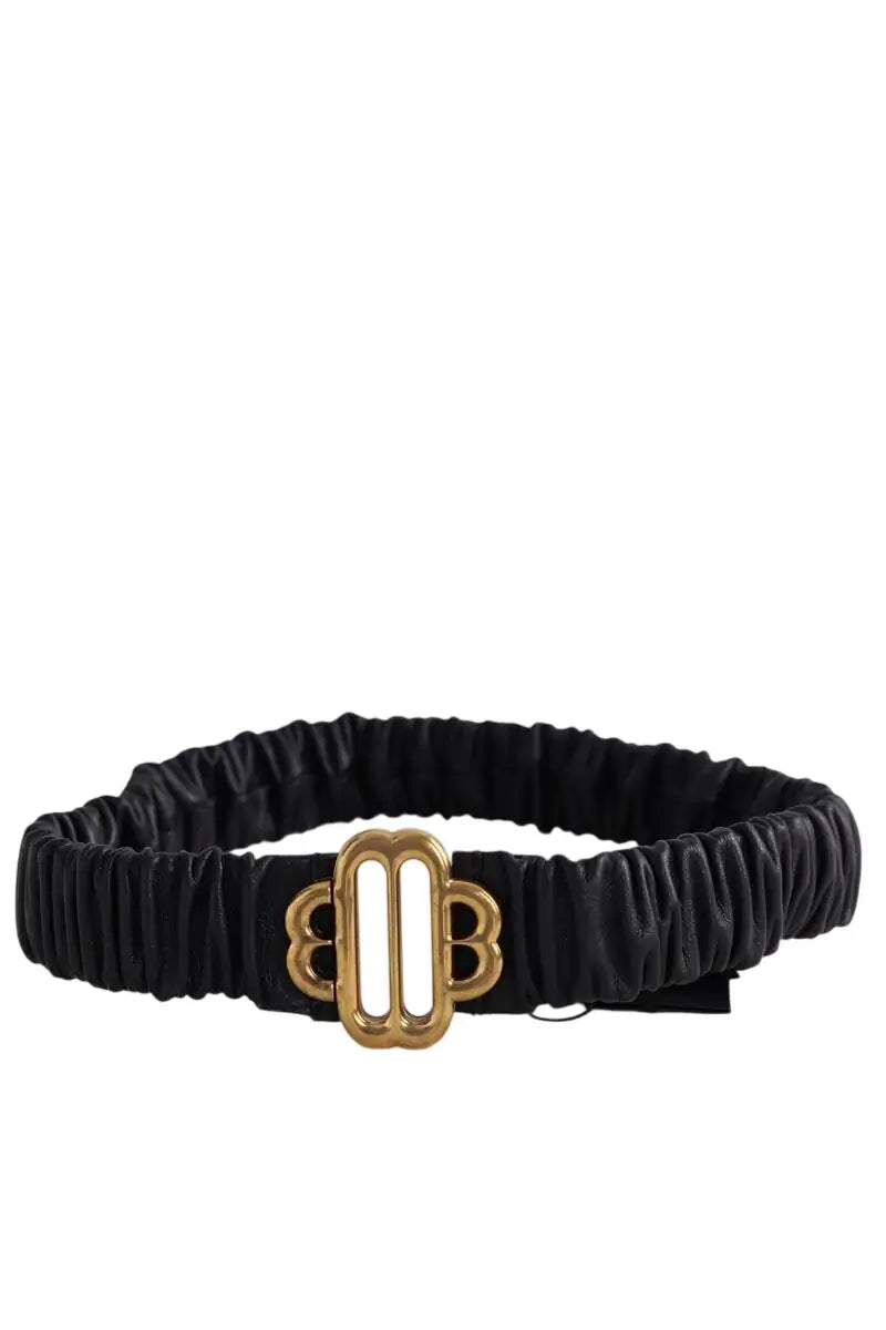 Ceinture en cuir Maje Noir en Cuir, taille S - Seconde Main