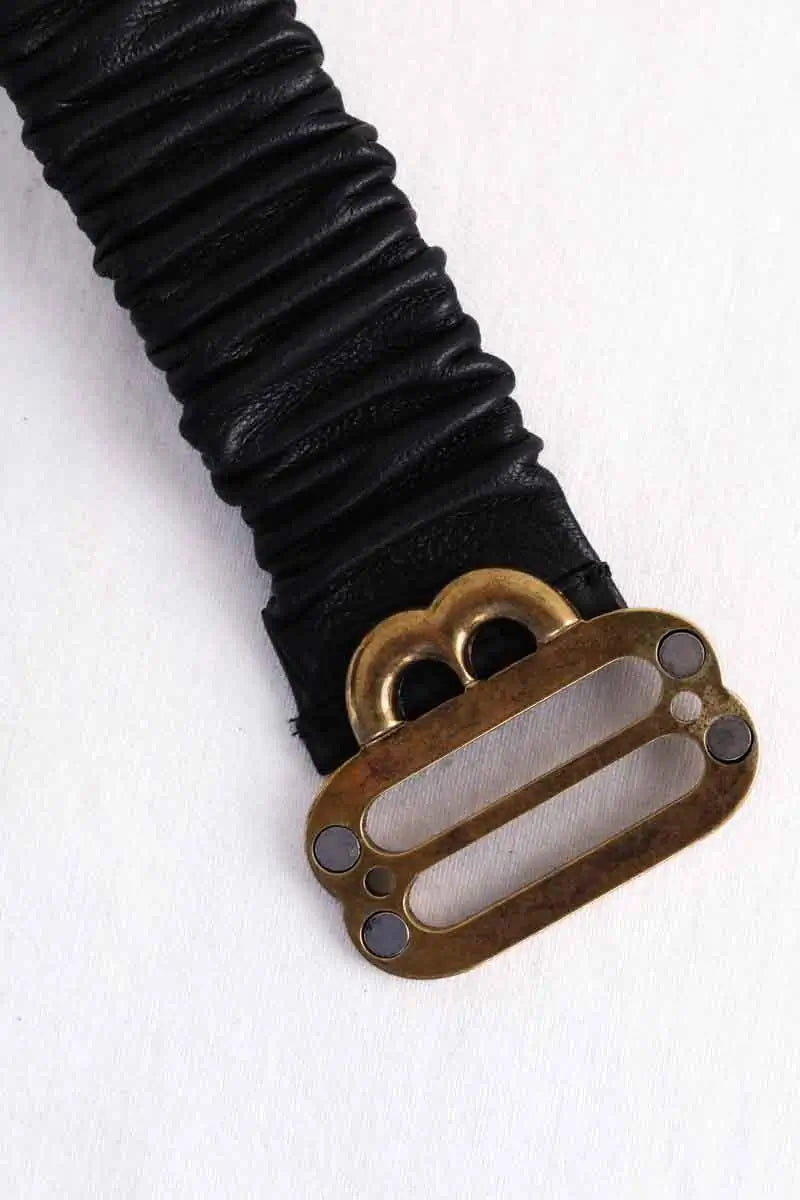 Ceinture en cuir Maje Noir en Cuir