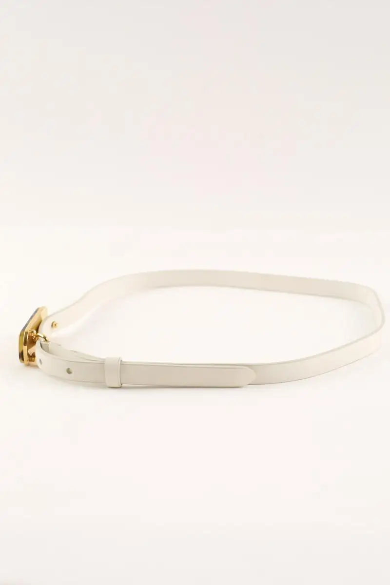 Ceinture en cuir Miu Miu Blanc en Cuir