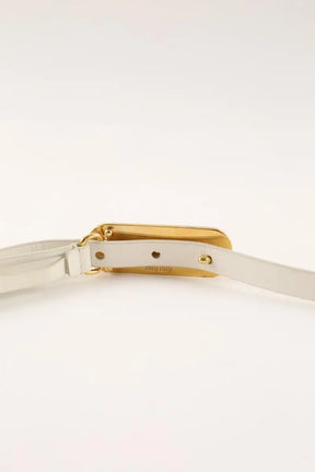 Ceinture en cuir Miu Miu Blanc en Cuir