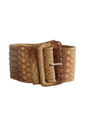Ceinture en cuir Prada Beige en Cuirs exotiques, taille XS - Seconde Main