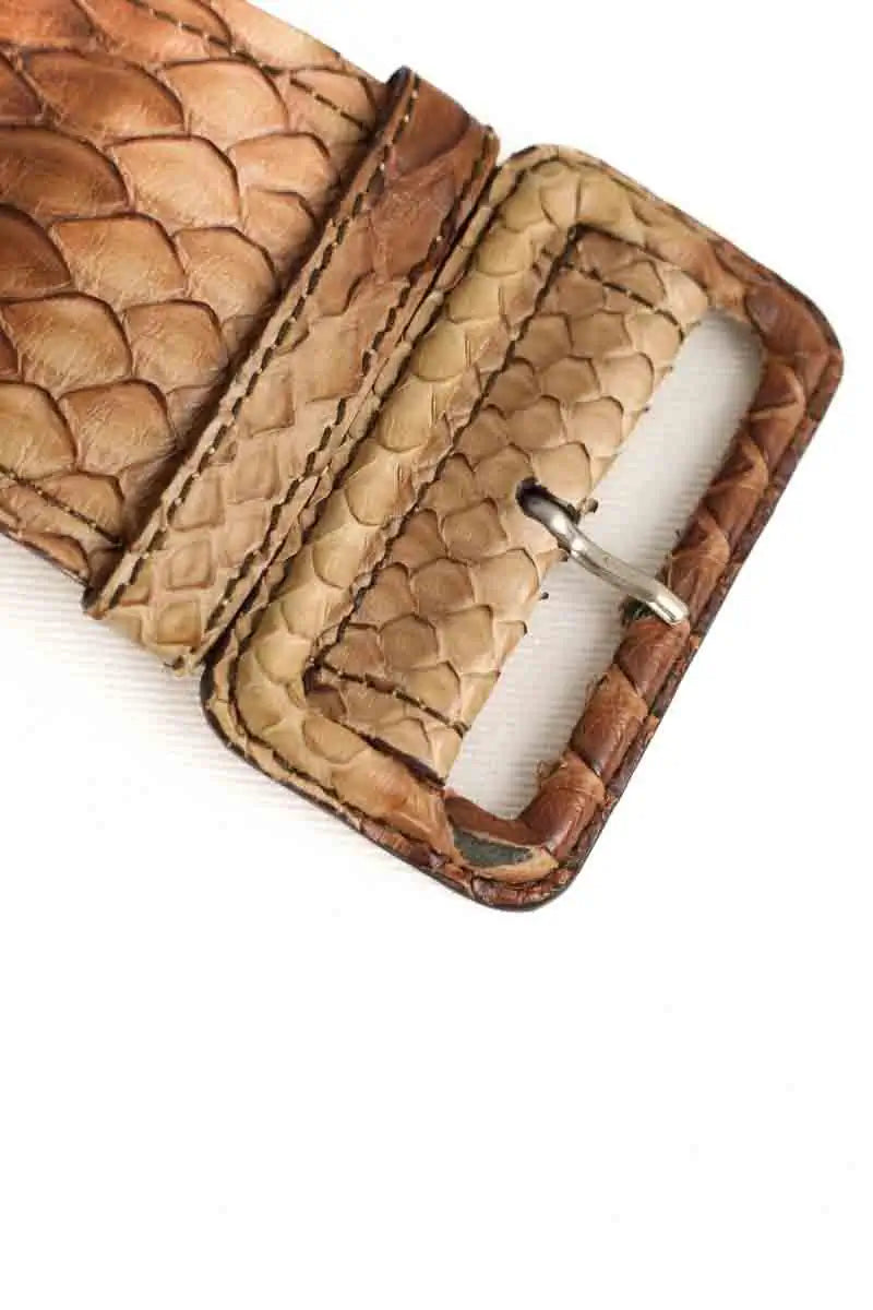 Ceinture en cuir Prada Beige en Cuirs exotiques