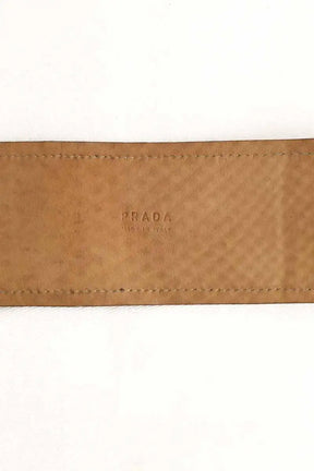 Ceinture en cuir Prada Beige en Cuirs exotiques