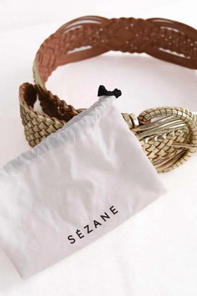 Ceinture en cuir Sézane Doré en Cuir