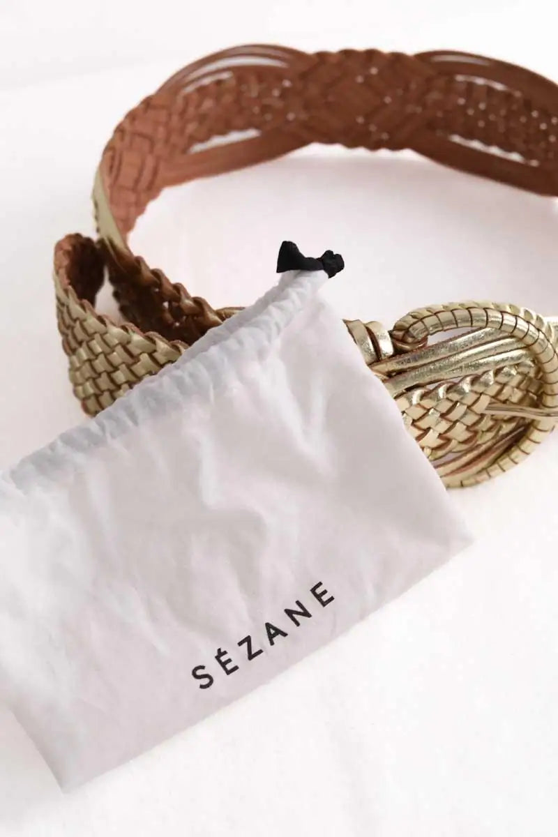 Ceinture en cuir Sézane Doré en Cuir