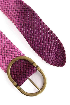 Ceinture en cuir Sézane Fétiche Tresse Violet en Cuir