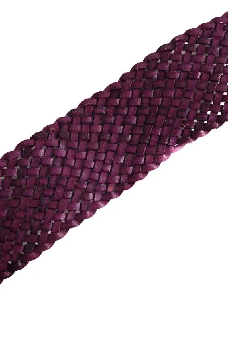 Ceinture en cuir Sézane Fétiche Tresse Violet en Cuir
