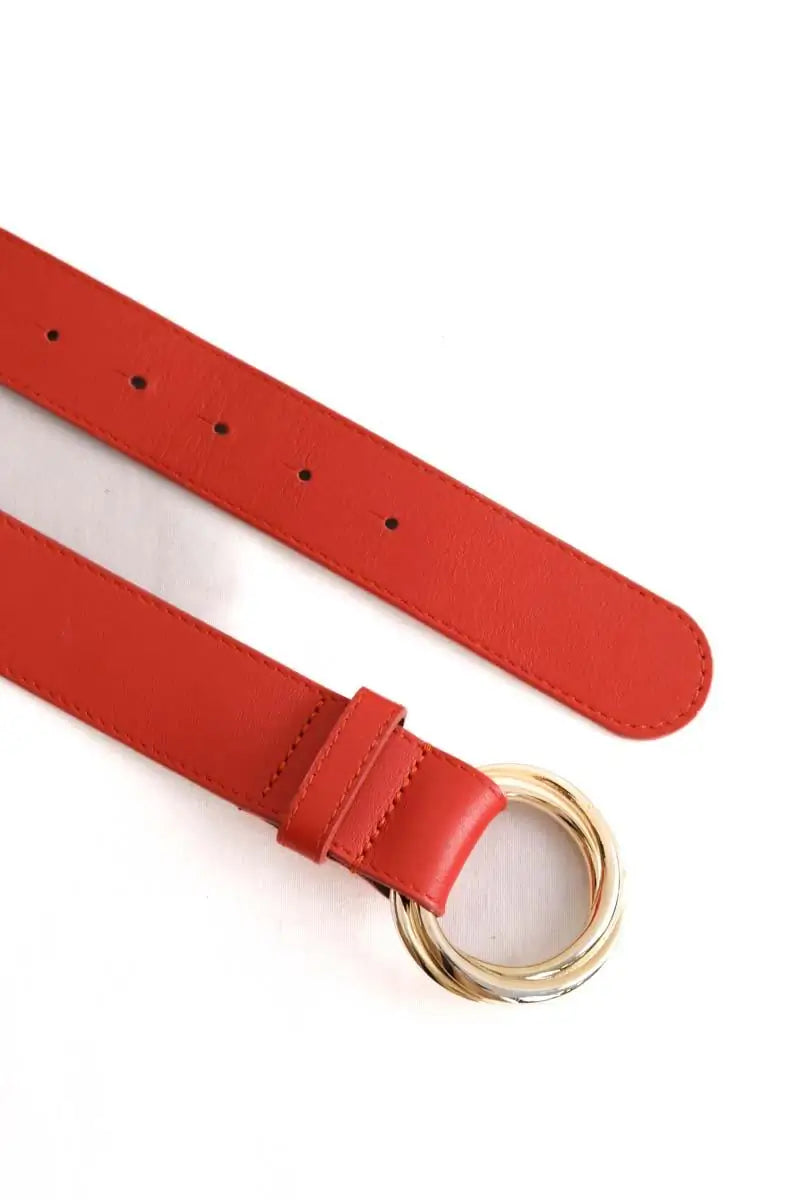 Ceinture en cuir Sézane Rouge en Cuir