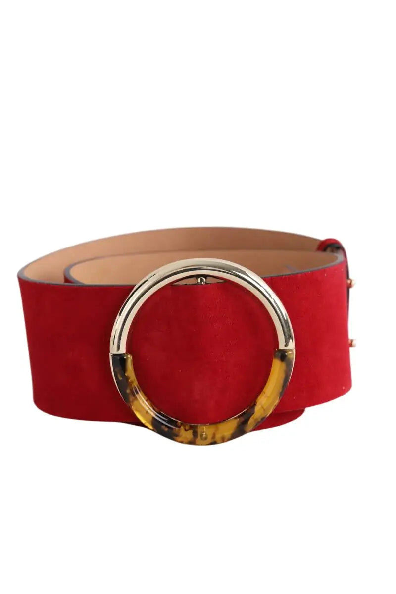 Ceinture en cuir Tara Jarmon Rouge en Daim, taille XS - Seconde Main