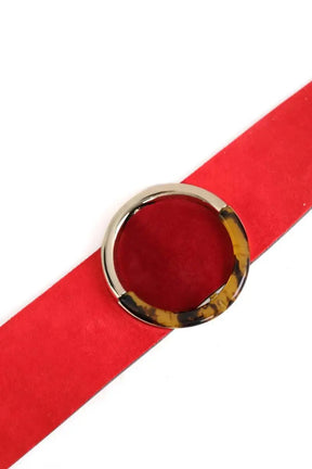 Ceinture en cuir Tara Jarmon Rouge en Daim