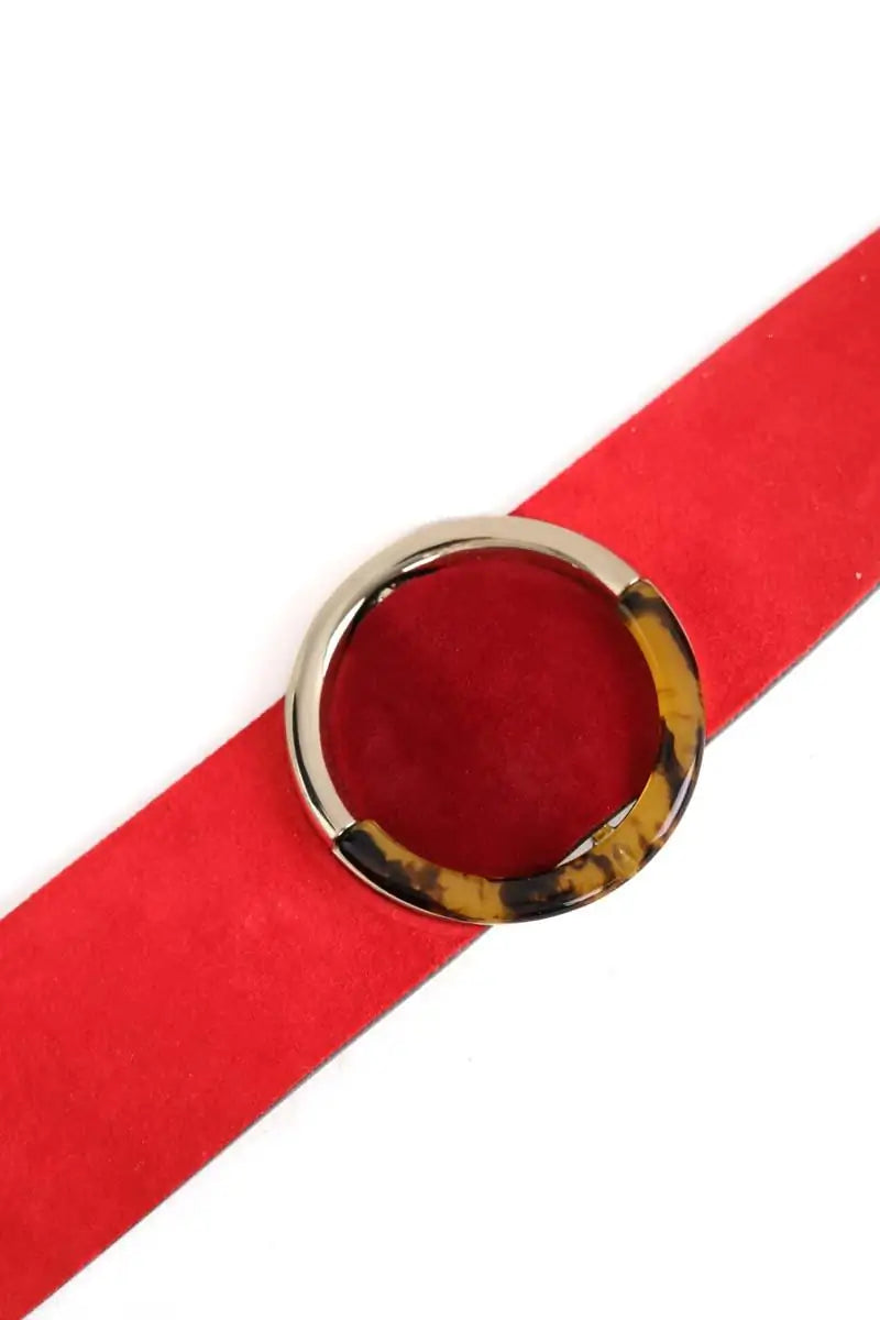 Ceinture en cuir Tara Jarmon Rouge en Daim