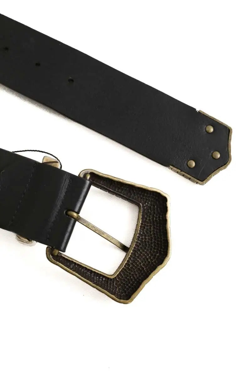 Ceinture en cuir The Kooples Noir en Cuir