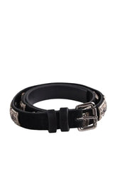 Ceinture en cuir The Kooples Noir en Daim, taille M - Seconde Main