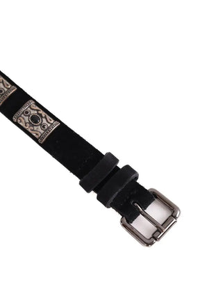 Ceinture en cuir The Kooples Noir en Daim