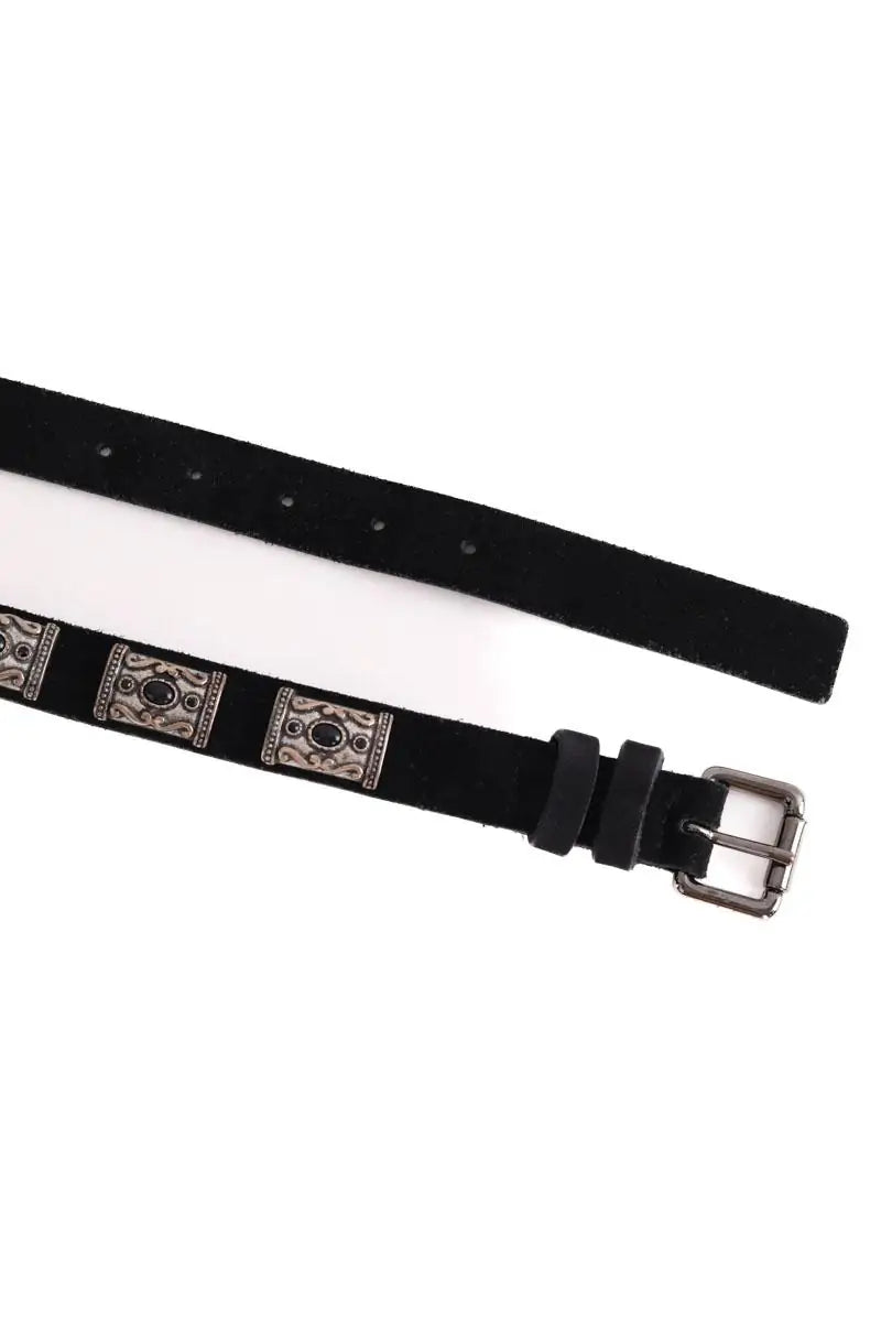 Ceinture en cuir The Kooples Noir en Daim
