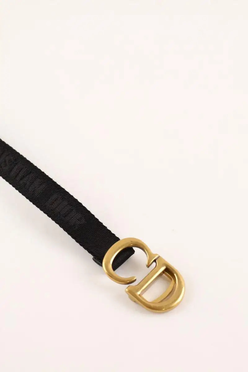 Ceinture en tissu Dior Noir en Coton