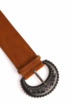 Ceinture en tissu Sézane Camel en Daim