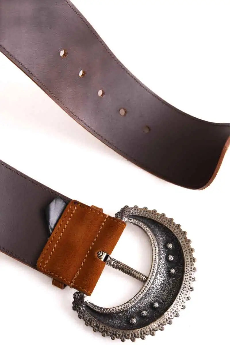 Ceinture en tissu Sézane Camel en Daim
