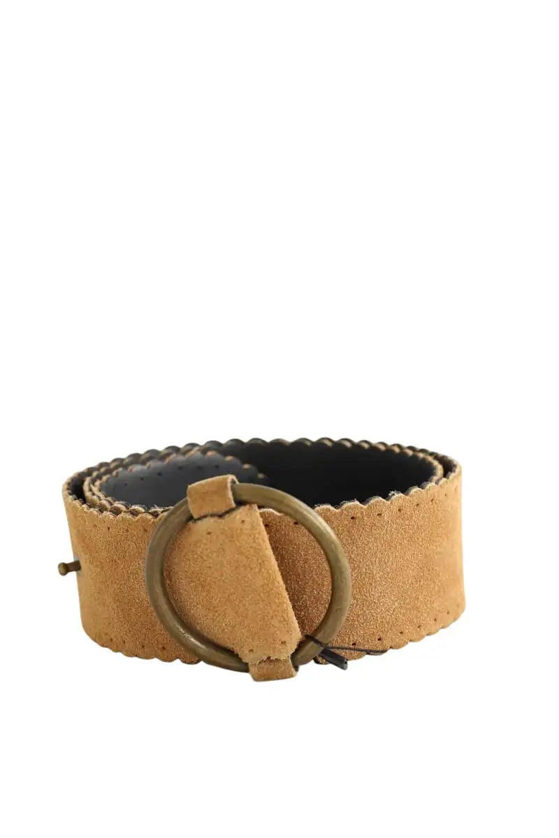 Ceinture Gerard Darel Camel en Daim, taille S - Seconde Main