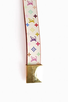 Ceinture Louis Vuitton Blanc en Cuir