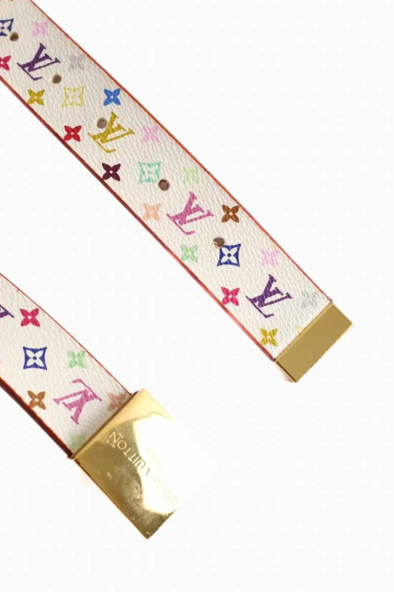 Ceinture Louis Vuitton Blanc en Cuir
