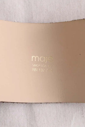 Ceinture Maje Beige en Cuir