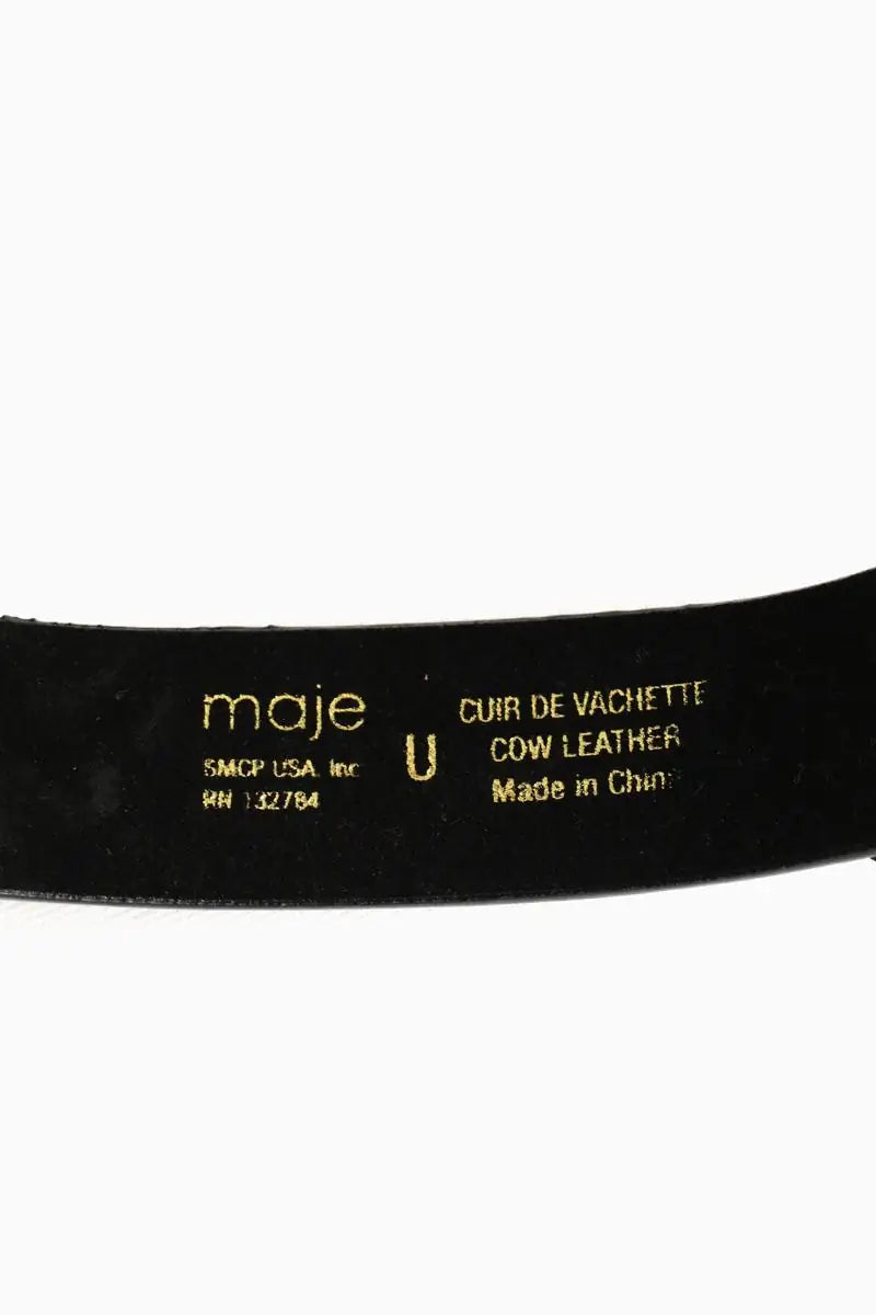 Ceinture Maje Noir en Cuir