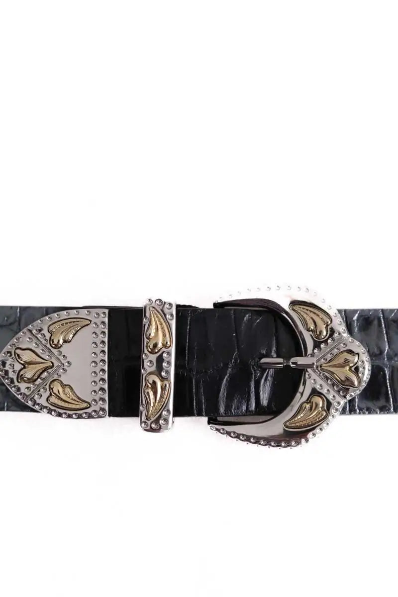 Ceinture Maje Noir en Cuir