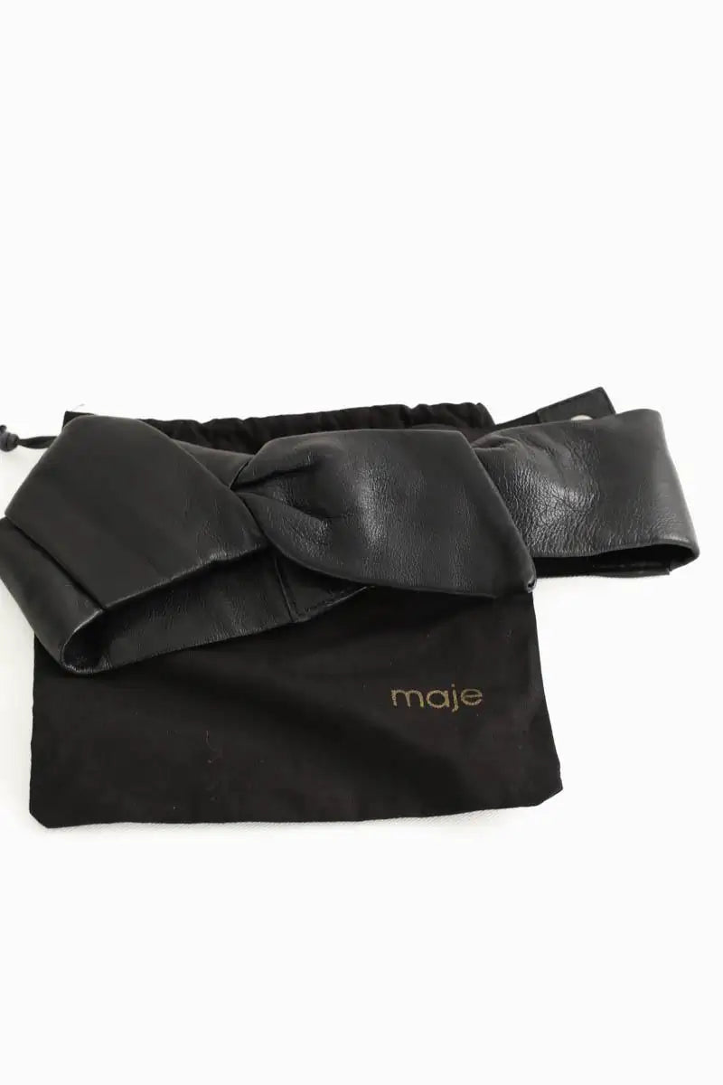Ceinture Maje Noir en Cuir