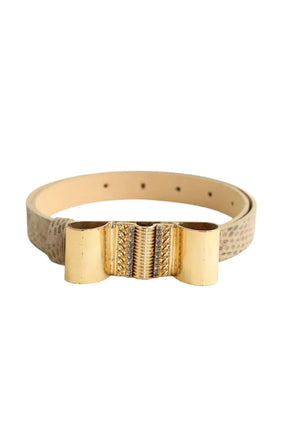 Ceinture Pinko Beige en Cuir, taille M - Seconde Main