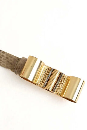Ceinture Pinko Beige en Cuir
