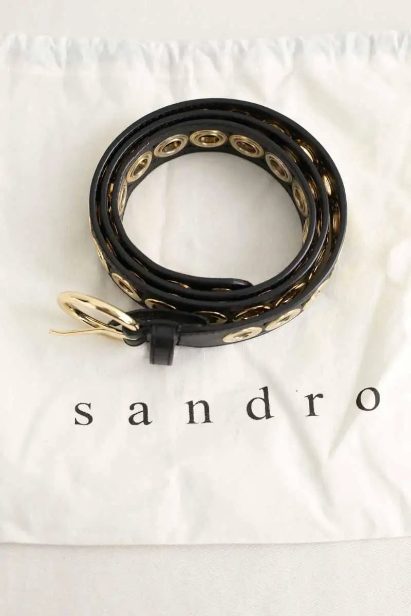 Ceinture Sandro Noir en Cuir