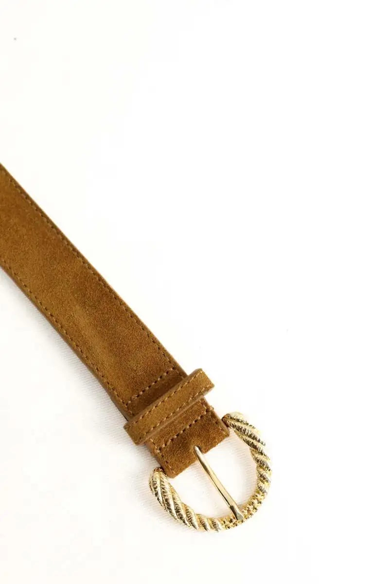 Ceinture Sézane Camel en Daim