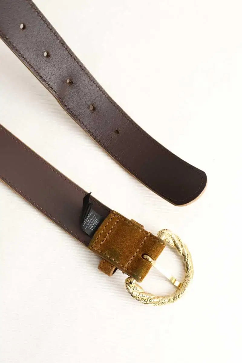 Ceinture Sézane Camel en Daim